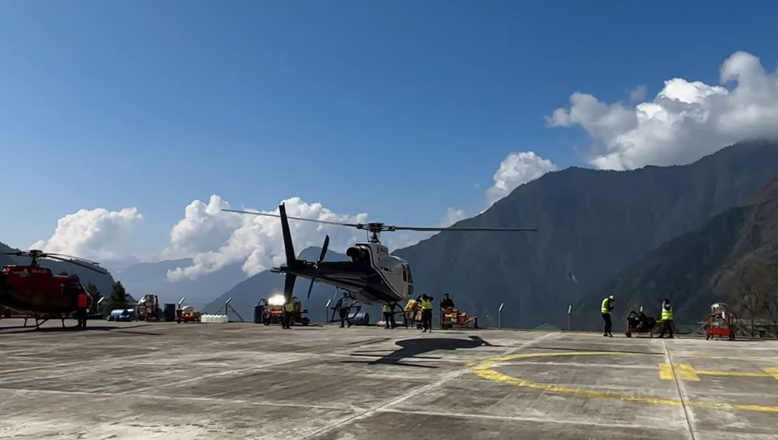 Kathmandu to Lukla by helicopter, trek to Phakding